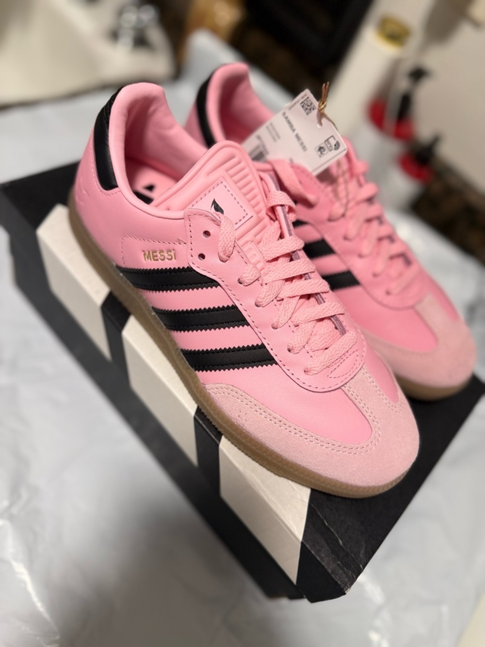 adidas Pink & Black Messi Women’s Retro Sneaker